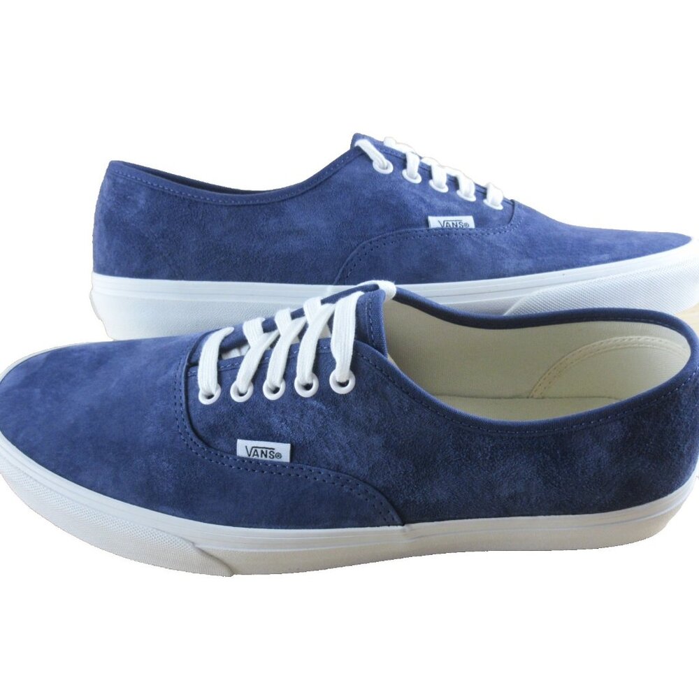 Vans Women's Authentic Pig Suede Deep Twilight Blue White shoes Sizes NIB - Picture 7 of 7